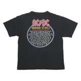 AC DC Mens Black Highway To Hell Graphic T-Shirt L Short Sleeve Crew Neck Rock
