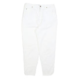 GLOBETROTTER Womens White Regular Fit Straight Denim Woven Cotton Blend Jeans