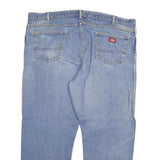 DICKIES Mens Jeans Blue Regular Straight Denim Medium W48 L30 Workwear Zip