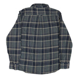 GRAYENS Mens Blue Grey Check Shirt M Cotton Blend Casual Long Sleeve Button