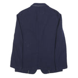 JOOP! Mens Blue Wool Button Jacket S Tailored Classic Plain Stylish