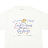 HANES Mens White Graphic T-Shirt M Short Sleeve Crew Neck Pacific Council 1996