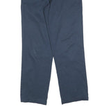 DICKIES Mens Cotton Blend Navy Regular Straight Trousers W32 L32 Workwear Zip