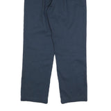 DICKIES Mens Cotton Blend Navy Regular Straight Trousers W32 L32 Workwear Zip