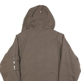 SALOMON Mens Brown Jacket M Polyester Plain Zip Hooded Functional Outdoor Style