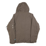 SALOMON Mens Brown Jacket M Polyester Plain Zip Hooded Functional Outdoor Style