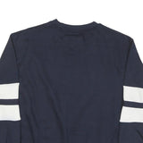 NEW YORK POPULATION Mens Navy Blue Seattle Crew Neck S Cotton Blend Sweatshirt