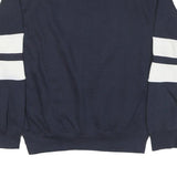 NEW YORK POPULATION Mens Navy Blue Seattle Crew Neck S Cotton Blend Sweatshirt