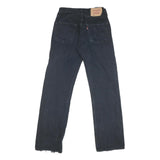 LEVI'S 501 Mens Jeans Black Regular Straight Denim Dark W29 L31 Classic Fit Zip