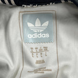 Adidas Striped Football Shirt - Large Black Polyester