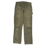 Carhartt Double Knee Carpenter Trousers - 36W 32L Green Cotton