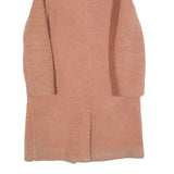 & OTHER STORIES Womens Pink Teddy Coat S Polyester Blend Button Closure Soft