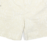 LEE Womens Cream Paisley Casual Shorts S W28 Stylish Patterned Cotton
