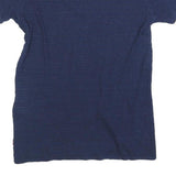 LEVI'S Womens Blue Basic Top Short Sleeve V-Neck S Cotton Blend Casual
