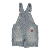 Dickies Striped Overalls - XL Blue Cotton