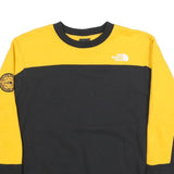 THE NORTH FACE Mens Yellow & Black Crew Neck L Cotton Blend Sweatshirt