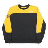 THE NORTH FACE Mens Yellow & Black Crew Neck L Cotton Blend Sweatshirt