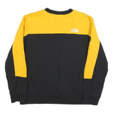THE NORTH FACE Mens Yellow & Black Crew Neck L Cotton Blend Sweatshirt