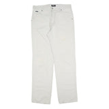 ESPRIT Womens Cotton Blend White Regular Fit Straight Leg Trousers W36 L34