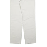 ESPRIT Womens Cotton Blend White Regular Fit Straight Leg Trousers W36 L34