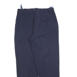BIAGGINI Womens Navy Blue Regular Fit Trousers W30 L30 Polyester Blend Zip