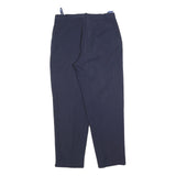BIAGGINI Womens Navy Blue Regular Fit Trousers W30 L30 Polyester Blend Zip