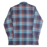 COLEMAN Mens Blue & Maroon Check Shirt M Long Sleeve Cotton Blend Casual