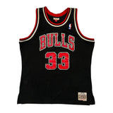 Scottie Pippen #33 1997-98 Chicago Bulls Mitchell & Ness Nba Jersey - XL Black Polyester
