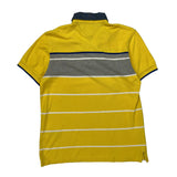 Tommy Hilfiger Striped Polo Shirt - Small Blue Cotton