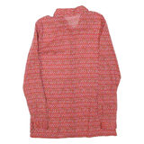 VAGI Womens Red Printed Shirt Long Sleeve Collared S Lightweight Blouse