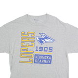 CHAMPION Mens Grey Lopers Graphic T-Shirt XL Short Sleeve Crew Neck Nebraska