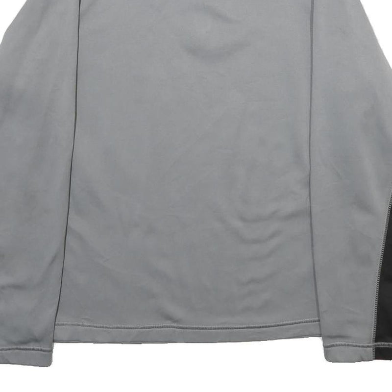 NIKE Girls Grey & Black 1/4 Zip XL Sports Pullover Sweatshirt Activewear