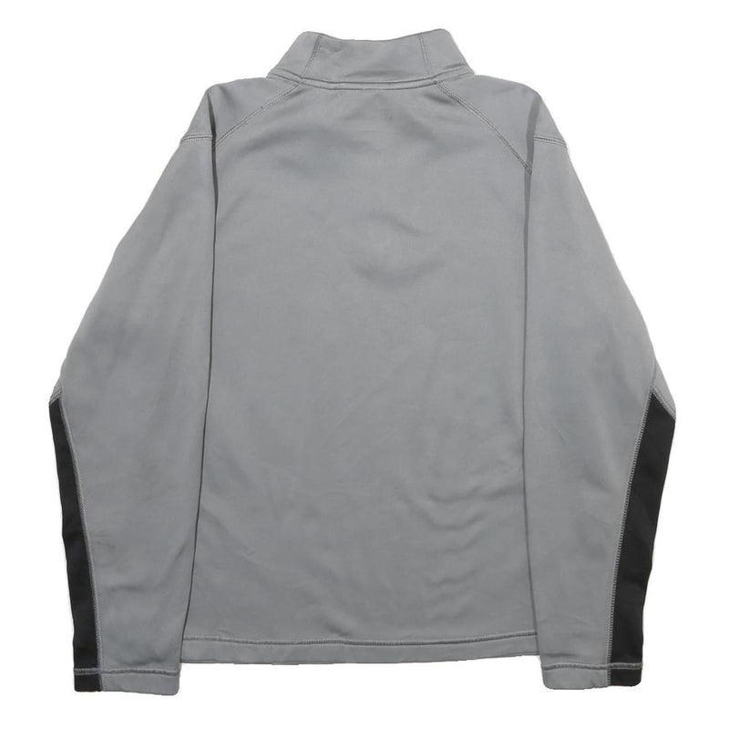 NIKE Girls Grey & Black 1/4 Zip XL Sports Pullover Sweatshirt Activewear