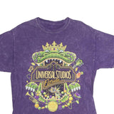 UNIVERSAL STUDIO Mens Purple Universal Studios Florida Graphic T-Shirt M Crew