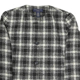PRESTON & YORK Womens Black & White Check Coach Jacket UK 16 Polyester Blend