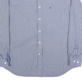 NAUTICA Mens Blue & White Check Shirt XL Wrinkle Resistant Casual Classic Fit