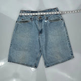 Levis Denim Shorts - 29W UK 12 Light Wash Cotton