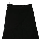 LAURA ASHLEY Womens Black Cotton Blend Asymmetric Midi Skirt UK 14 Stylish Soft