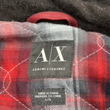 Armani Exchange Checked Parka - Large Red Polyester