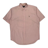 Ralph Lauren Short Sleeve Shirt - Medium Pink Cotton