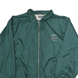 AVANTI Mens Green Coach Jacket XL Polyester Microfibre Plain Zip Lightweight