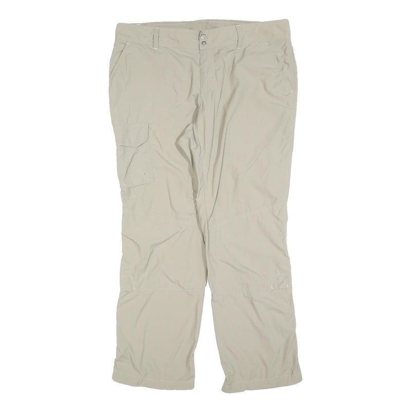 COLUMBIA Womens Regular Beige Polyester Blend Zip Trousers W36 L30 Outdoor