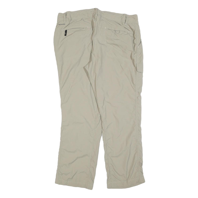 COLUMBIA Womens Regular Beige Polyester Blend Zip Trousers W36 L30 Outdoor