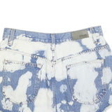 CARMAR Womens Blue & White Tie Dye Denim Mini Skirt Cotton Blend Zip M