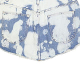 CARMAR Womens Blue & White Tie Dye Denim Mini Skirt Cotton Blend Zip M