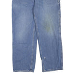 CARHARTT Mens Regular Fit Straight Blue Denim Jeans W36 L30 Workwear Zip Closure