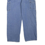 CARHARTT Mens Regular Fit Straight Blue Denim Jeans W36 L30 Workwear Zip Closure