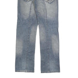 UNCLE Mens Regular Blue Denim Zip Closure Jeans W30 L34 Stylish Faded Look
