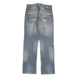 UNCLE Mens Regular Blue Denim Zip Closure Jeans W30 L34 Stylish Faded Look