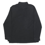 CHAPS Mens Black Long Sleeve Cotton Blend Polo Shirt XL Classic Fit Embroidered